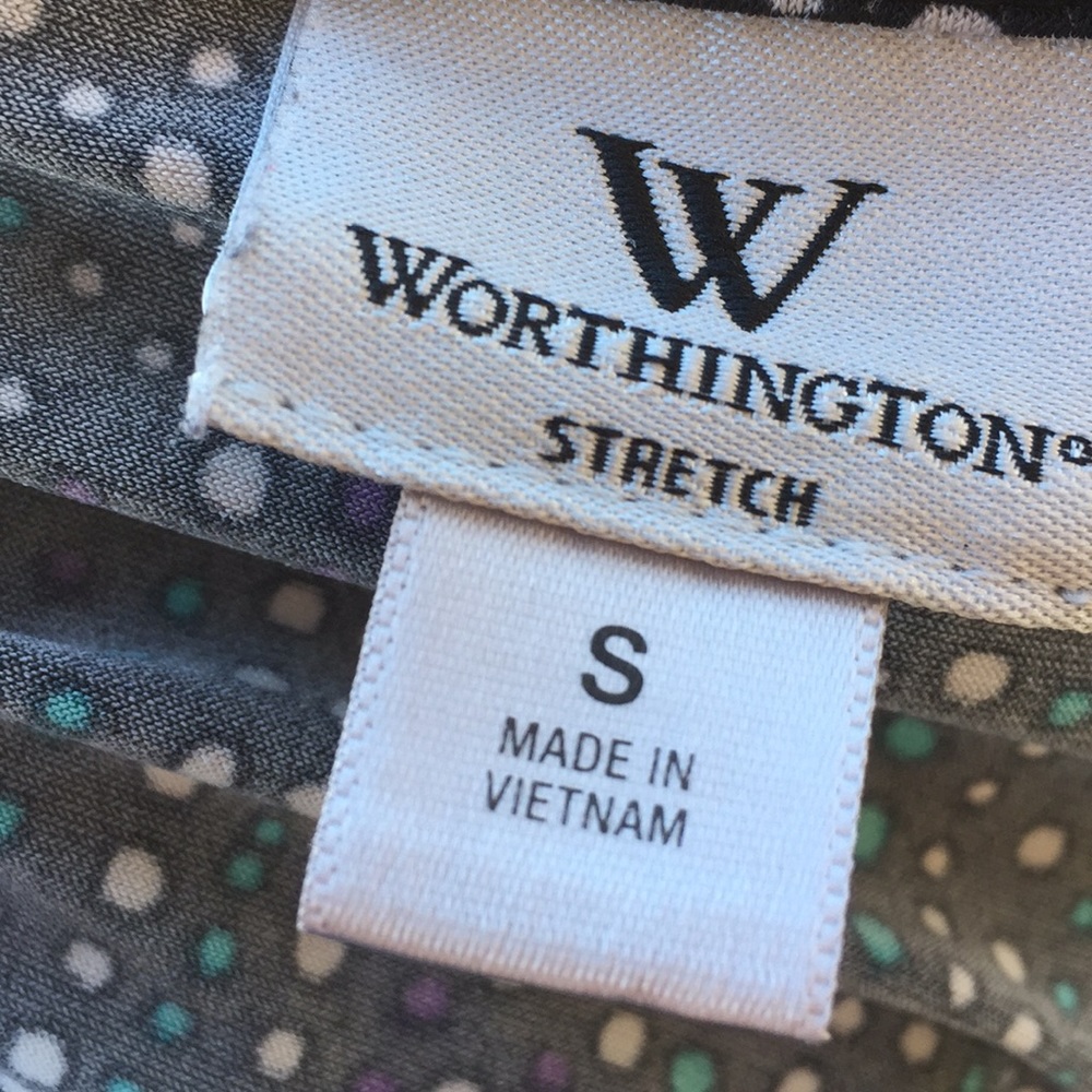 Worthington Stretch Dress - Black Classic Retro Vintage Pin-up Style   D2 - Picture 6 of 8